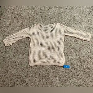 CUPSHE Women's Crochet Knit Swim Cover-Up in Beige. Size S. NWT!!